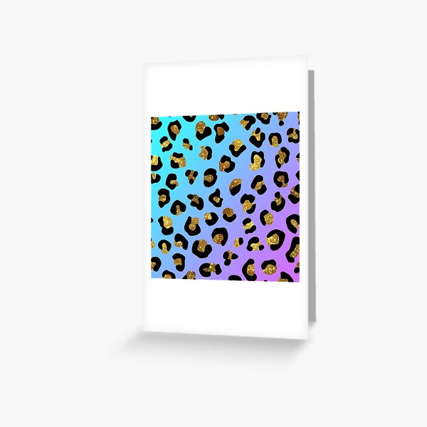 Cute cheetah print gift blue animal print background design