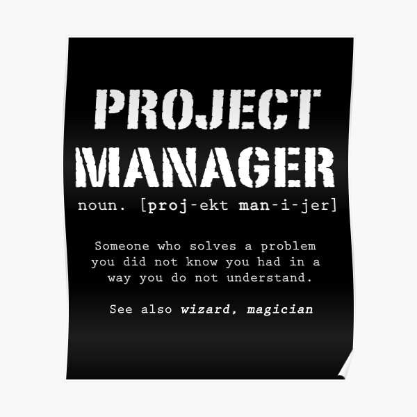 Poster Projektmanager Redbubble