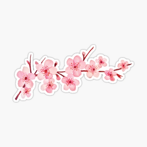 Rustic Pink Cherry Blossom Favor Stickers – Artistically Invited