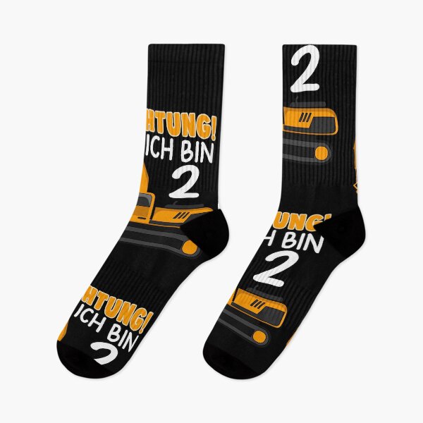 Artikelvorschau, Achtung ich bin 2 Bagger Geburtstag Geschenk entworfen und verkauft von redshirtz.