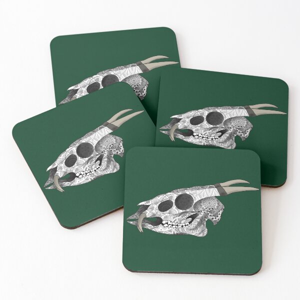 Item preview, Muntjac Skull Mandala designed and sold by schmalliee.