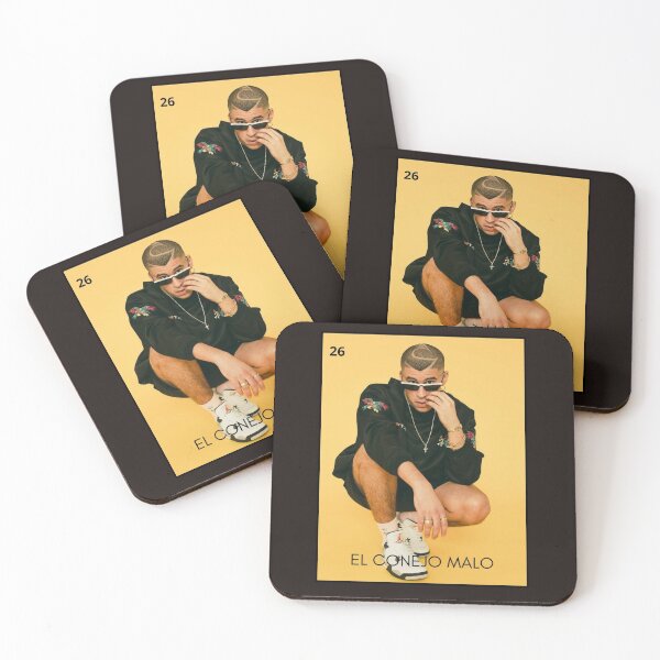 Download "Bad Bunny Loteria Card" Coasters (Set of 4) by la-rosalia ...