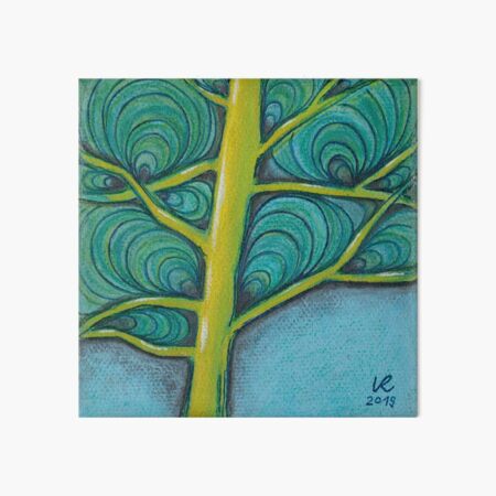 Intermediate tree in yellow-blue Art Board Print