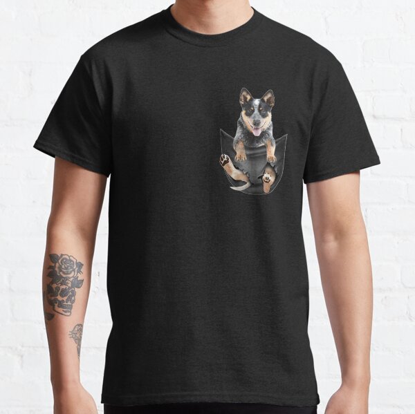 Blue Heeler In Pocket Puppy T Classic T-Shirt