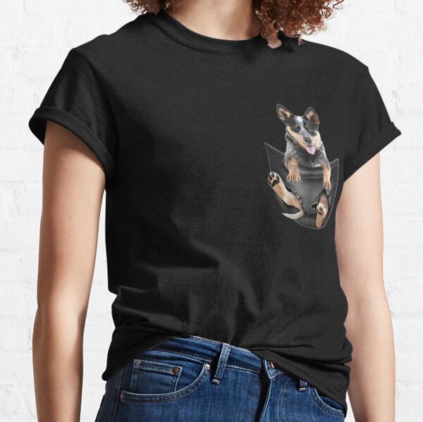 Blue Heeler In Pocket Puppy T Classic T-Shirt