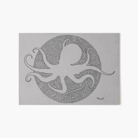 Octopus One hot Line Foil Print by TFoust