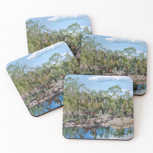 Item preview, Billabong on outback creek painting designed and sold by NinLAheN.