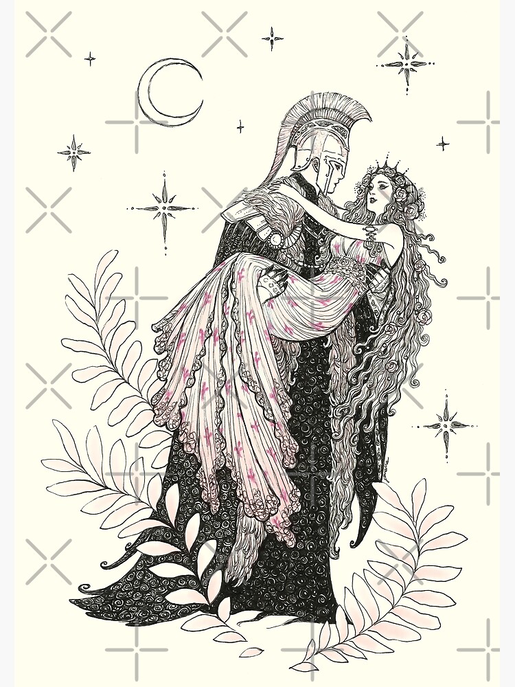 Thumbnail 3 of 3, Art Print, The Queen and King of the Underworld designed and sold by JanainaArt.