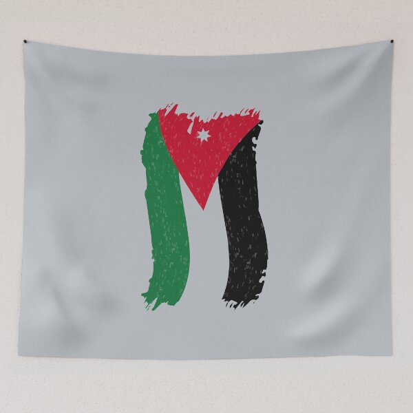 Item preview, Jordanian Flag Stylized designed and sold by Christopher Taylor.
