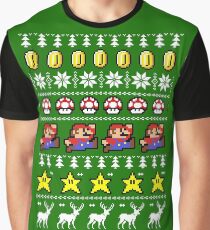Super Mario 8-bit Ugly Christmas Graphic T-Shirt