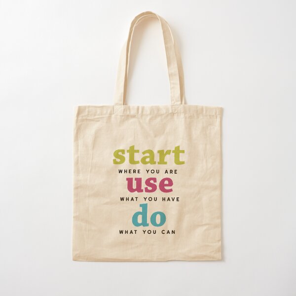 Start, Use and Do Cotton Tote Bag
