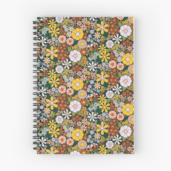 Item preview, retro 70s green flower pattern designed and sold by SockSandwich.