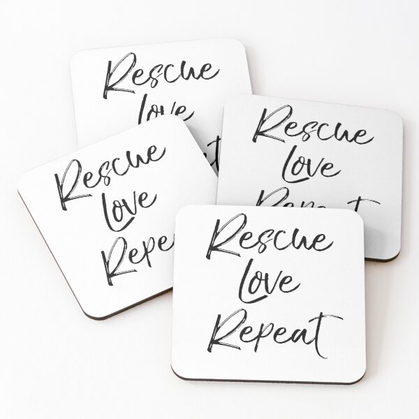 Item preview, Rescue Love Repeat Dog Quote designed and sold by TNDesignStudio.