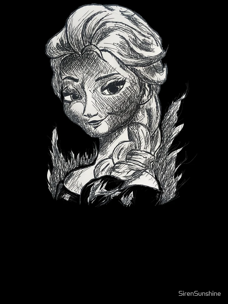 by Elsa Frozen SirenSunshine T-Shirt | drawing\