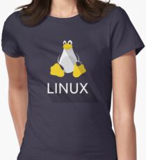 Tux the Penguin flatshaded Women's Fitted T-Shirt