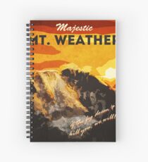 The 100 - Vintage Travel Poster (Mt. Weather) Spiral Notebook