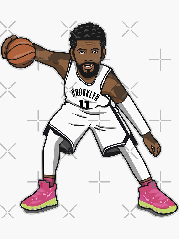 "Kyrie Irving Cartoon Style Nets" Sticker for Sale by rayd3rd | Redbubble