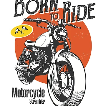 Artwork thumbnail, Born To Ride Motorcycle Rider by Curio Meridian