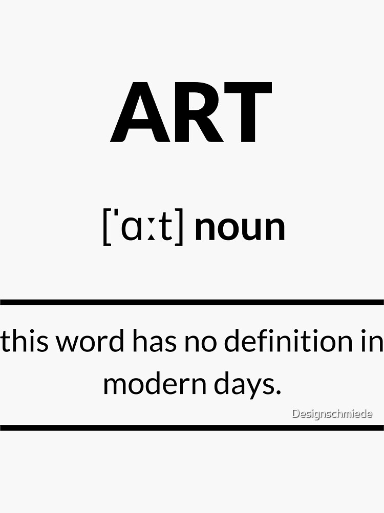 "Art Definition Dictionary Collection" Sticker for Sale by