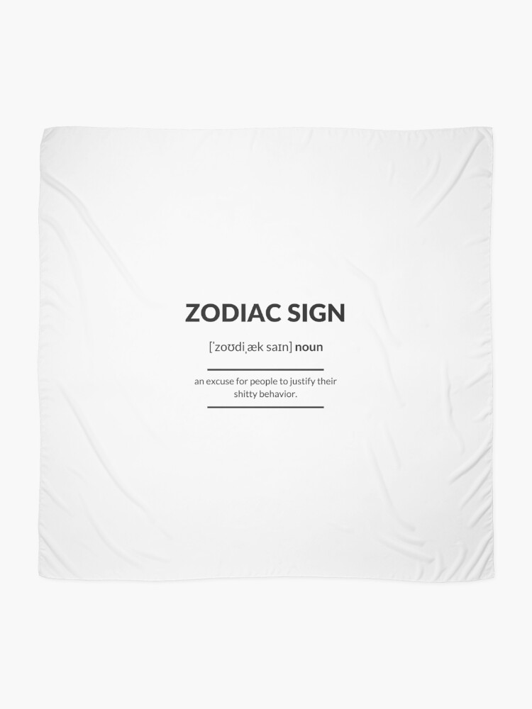 Thumbnail 2 of 3, Scarf, Zodiac Sign Definition | Dictionary Collection designed and sold by Designschmiede.