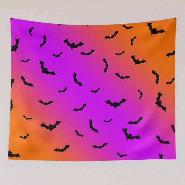 Item preview, Bats! (Black on Orange and Purple Diagonal Gradient) designed and sold by greglarro.