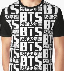 BTS Bangtan Boys Logo/Text 2 Graphic T-Shirt