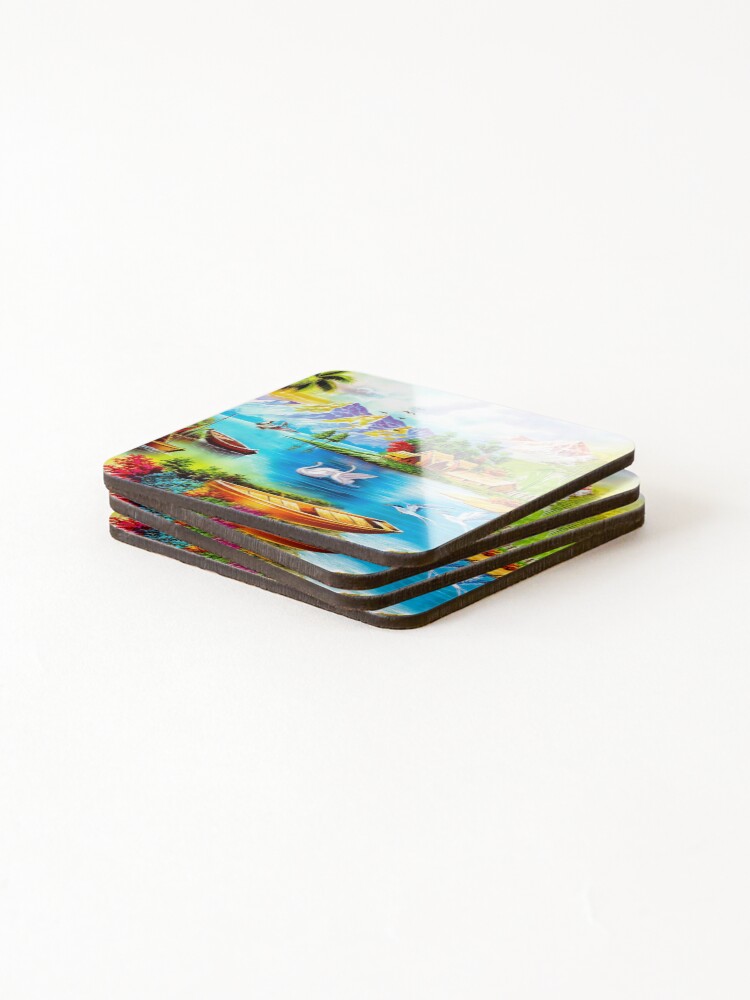 Thumbnail 4 of 5, Coasters (Set of 4), vintage Rural designed and sold by DesignHub08.