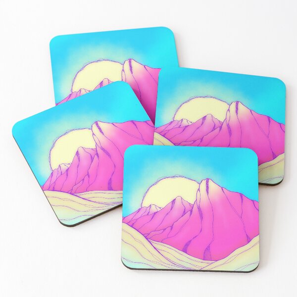 Item preview, Spring pink seacliffs designed and sold by Swadeillustrations.