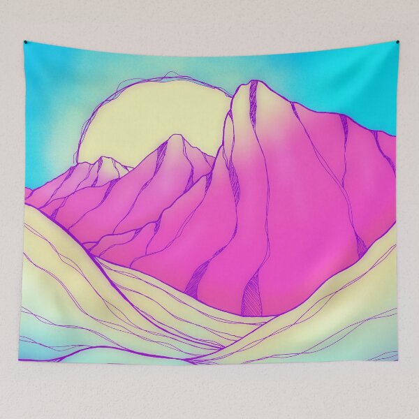 Item preview, Spring pink seacliffs designed and sold by Swadeillustrations.