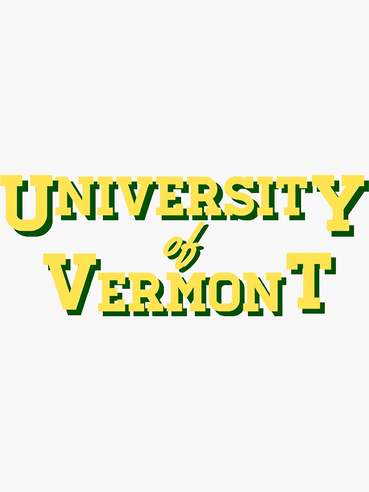 "University of Vermont" Sticker for Sale by victoriakeith Redbubble