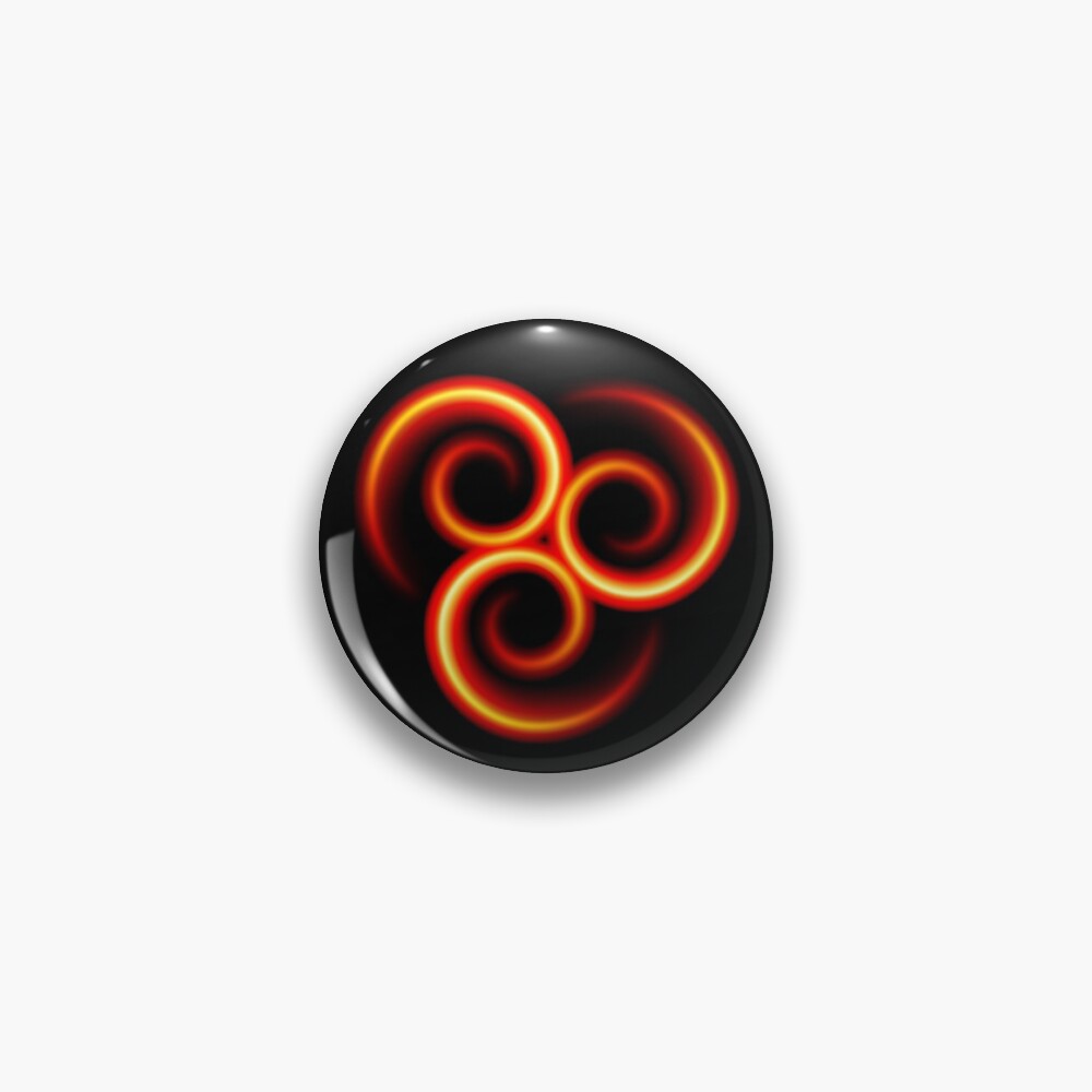 Flammende Triskele Triskelion - brainbubbles Button