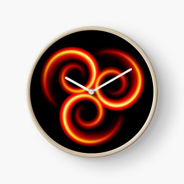 Flammende Triskele Triskelion - brainbubbles Uhr