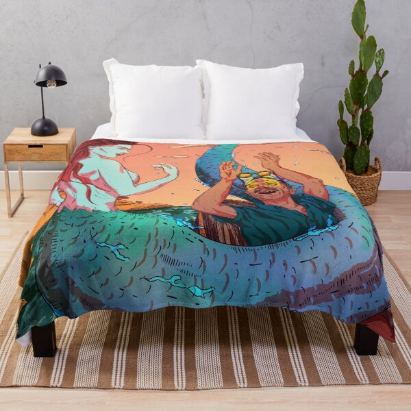 Item preview, Tropical Mermaid | Wall Art Home Decor | Reusable Facemask | Washable Face Cover | Warm Colors Drawing | Illustration designed and sold by Any Color Designs.