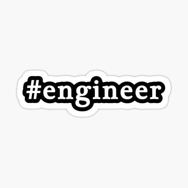 Item preview, Engineer - Hashtag - Black & White designed and sold by Graphix.