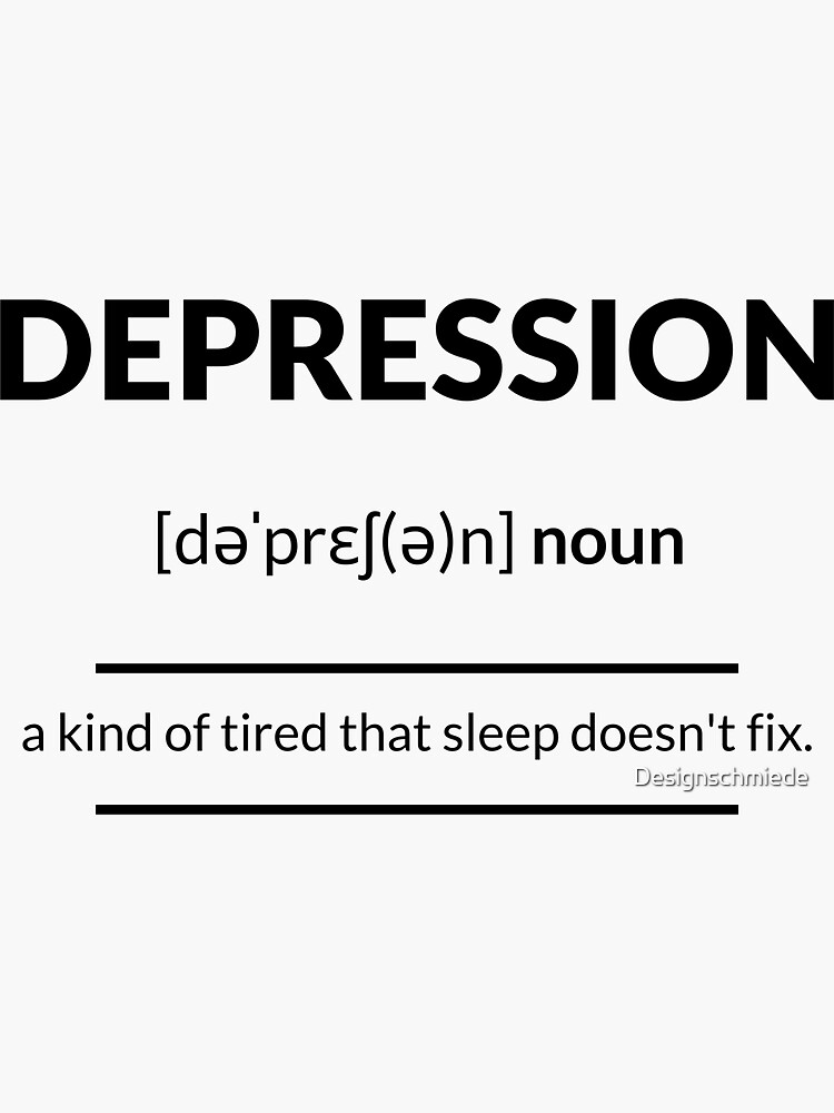 depression-definition-dictionary-collection-sticker-by-designschmiede