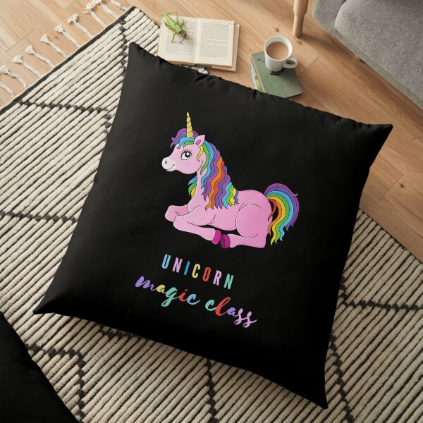 magic class, funny gift with unicorn for kids or kindergarten teacher Floor Pillow