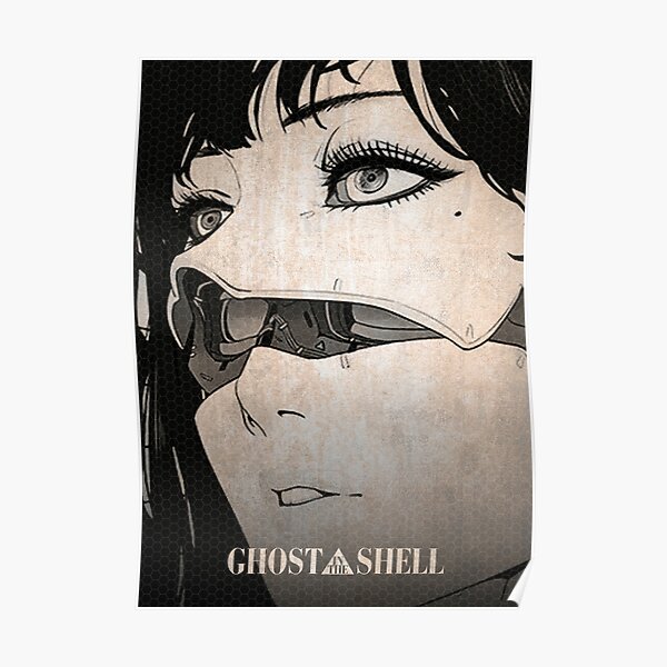 Anime Minimalist Poster Ghost in the Shell Poster Retro Vintage Wall