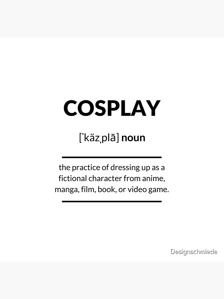 Cosplay Definition Dictionary Collection Poster