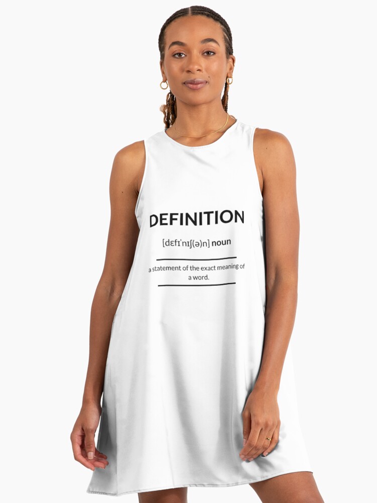 Definition Definition | Dictionary Collection" A-Line Dress by  Designschmiede | Redbubble