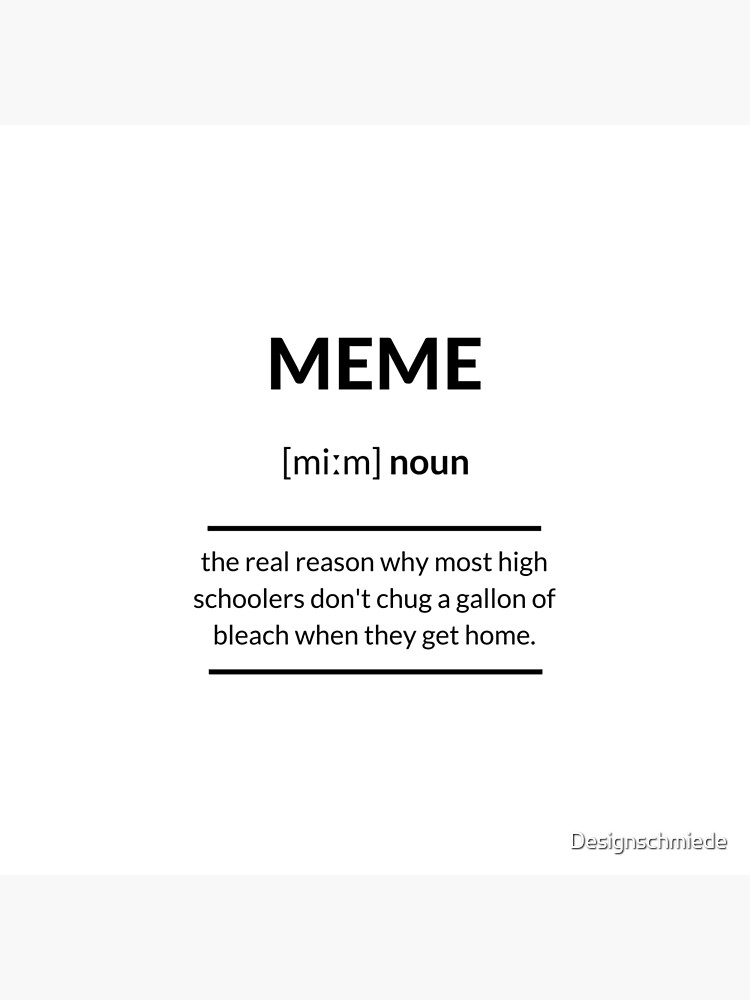 Meme Definition Dictionary Collection Art Print For Sale By Designschmiede Redbubble