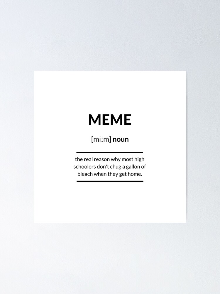"Meme Definition Dictionary Collection" Poster by Designschmiede