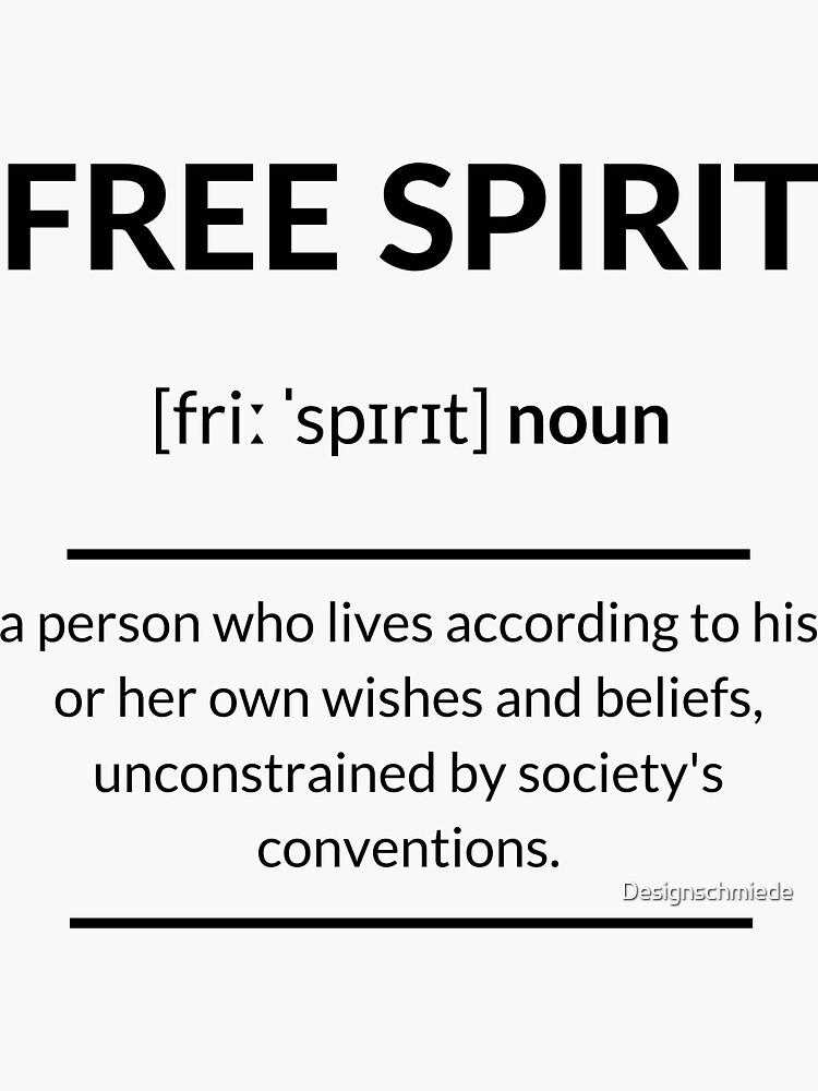 "Free Spirit Definition Dictionary Collection" Stickerundefined by