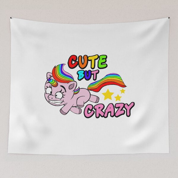 Item preview, colorful cute but crazy unicorn fun shirt design designed and sold by gideonm.
