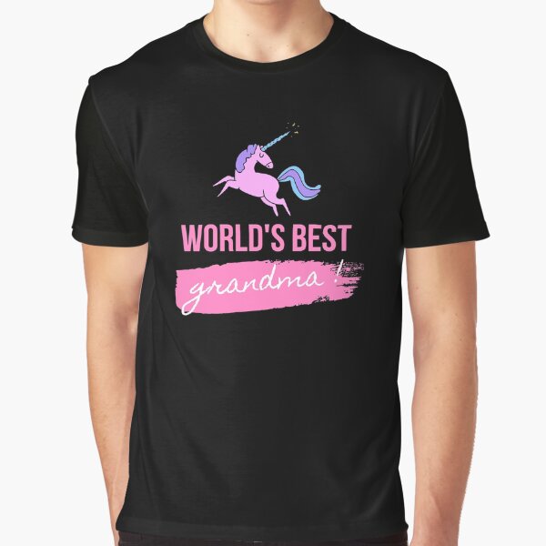 Copy of world`s best grandma, gift with unicorn for mother Graphic T-Shirt