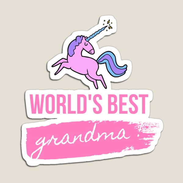 Copy of world`s best grandma, gift with unicorn for mother Magnet