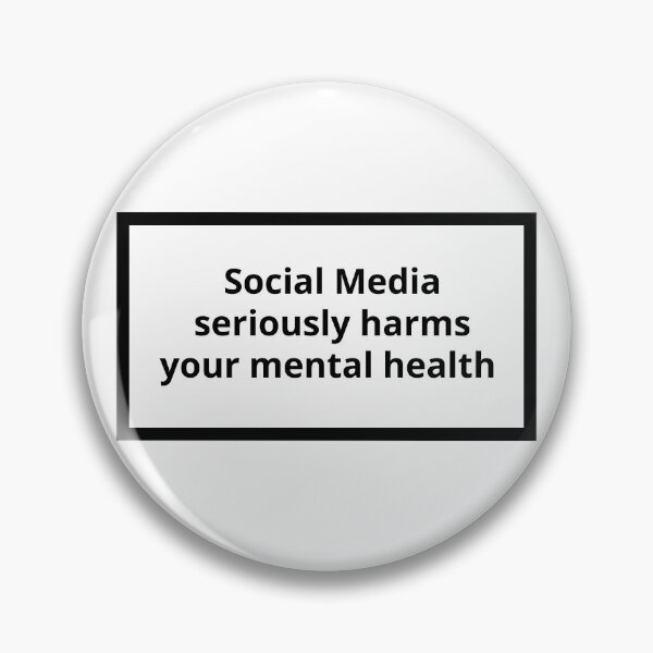 Item preview, Warning Label - Social Media Seriously Harms Your Mental Health designed and sold by designclaw.
