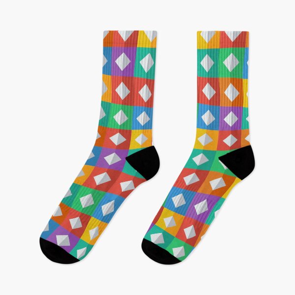 Item preview, Multicolor flat style pattern, 01 - white diamonds designed and sold by Slanapotam.