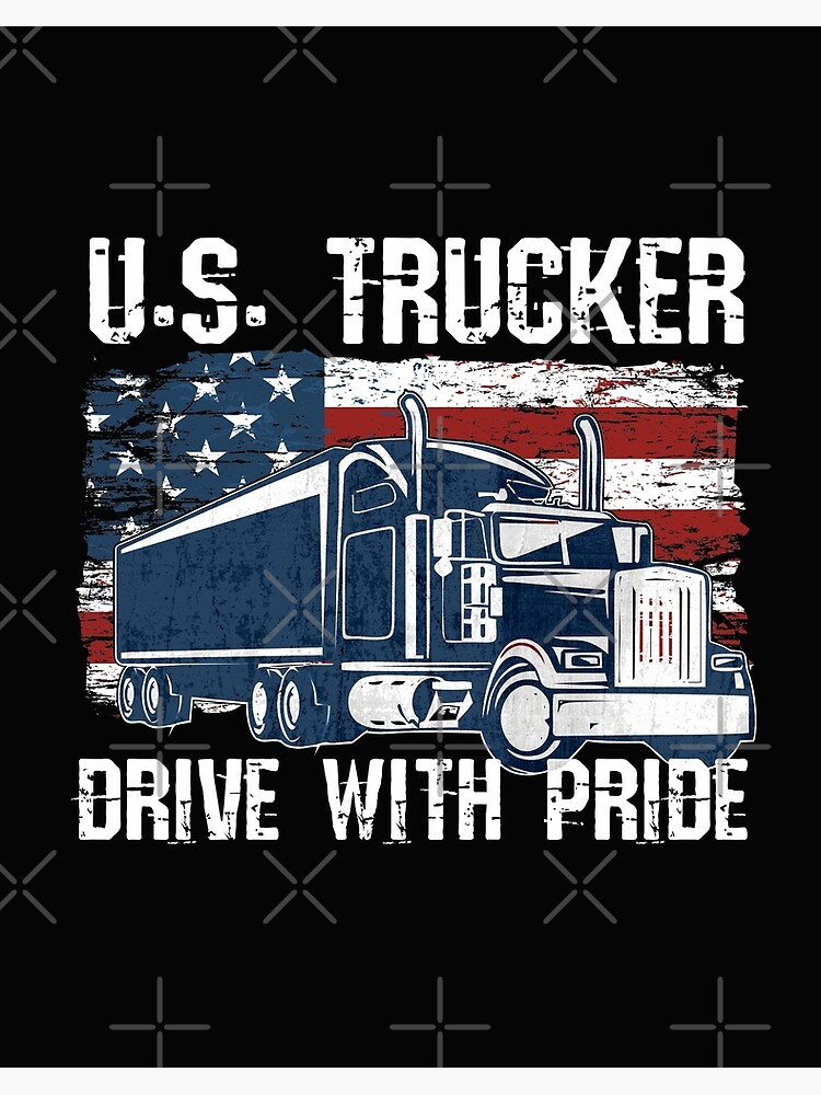 American Flag Semi Truck Driver Gifts Truck Lovers Trucker - Truck Driver -  Tapestry