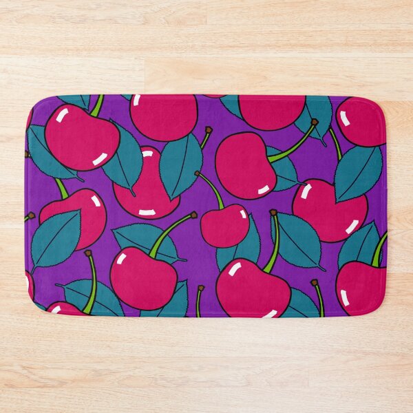 Item preview, Bright Cherries + Leaves Pattern (purple) designed and sold by CTADesigns.