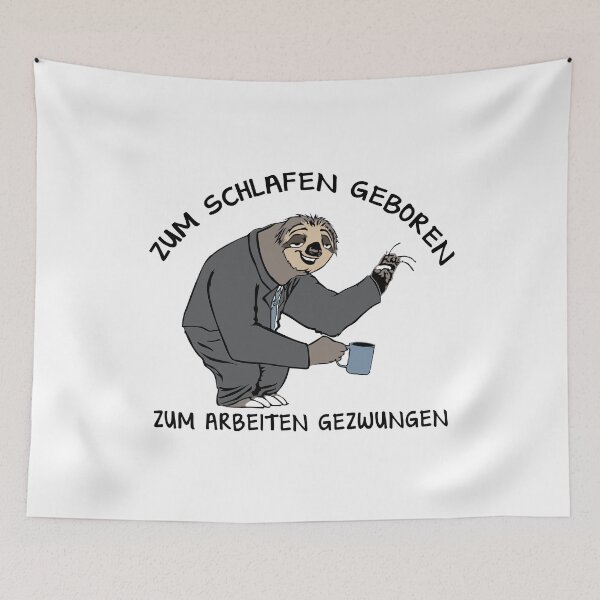 Item preview, Sloth in a suit born to sleep forced to work designed and sold by gideonm.
